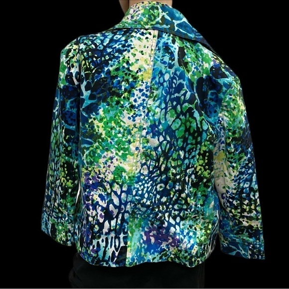 Transitions women’s jacket size small green and blue - Picture 3 of 9